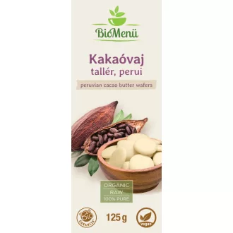 BioMenü Organic Peruvian Cacao Butter Wafers 125 g product image