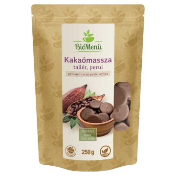 BioMenü Organic Peruvian Cacao Paste Wafers 250 g