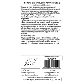 BioMenü Organic Spirulina Alga Powder 125 g product image