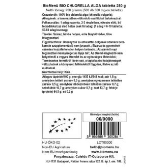 BioMenü Organic Chlorella Alga Tablets 250 g product image