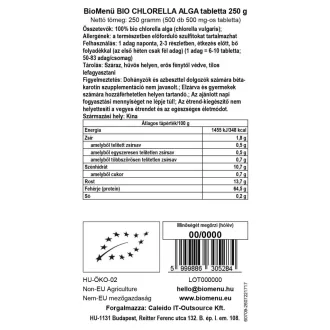 BioMenü Organic Chlorella Alga Tablets 250 g product image