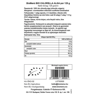 BioMenü Organic Chlorella Alga Powder 125 g product image