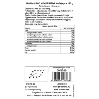 BioMenü Organic Hemp Protein Powder 125 g product image