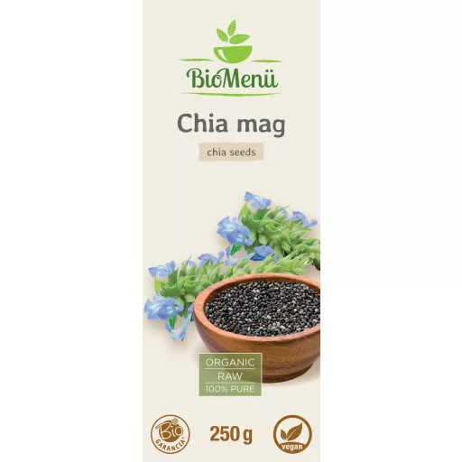 BioMenü Organic Chia Seeds 250 g label