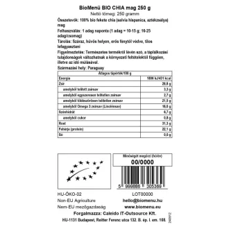 BioMenü Organic Chia Seeds 250 g product image