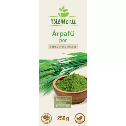 BioMenü Organic Barley Grass Powder 250 g label