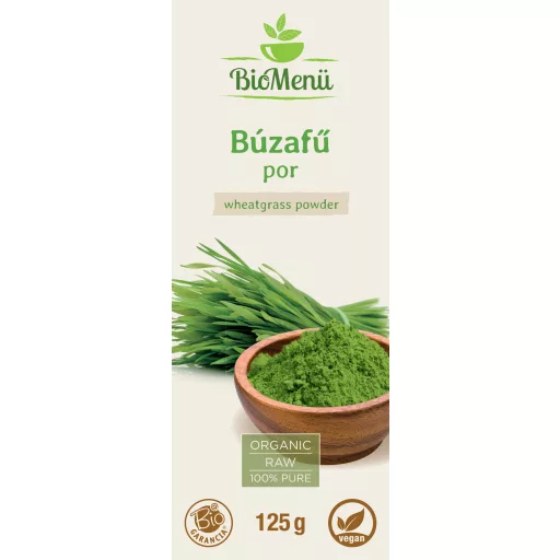 BioMenü Organic Wheatgrass Powder 125 g label