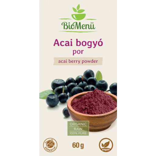 BioMenü Organic Acai Berry Powder 60 g label