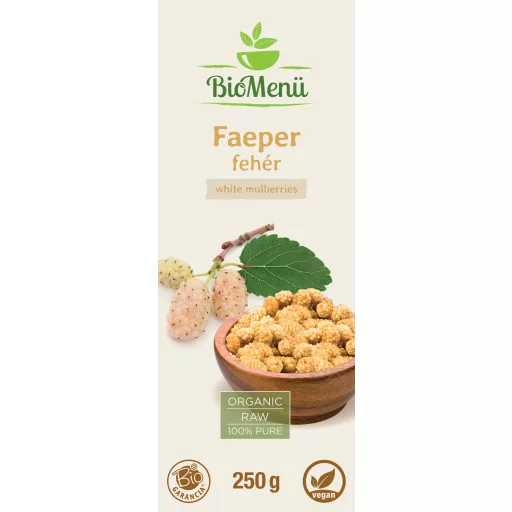 BioMenü Organic White Mulberries 250 g label