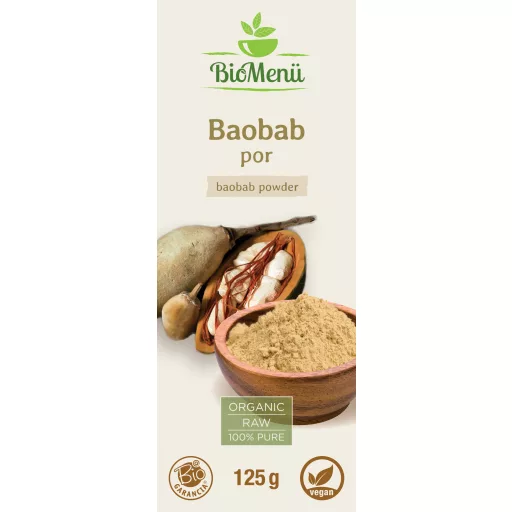BioMenü Organic Baobab Powder 125 g label