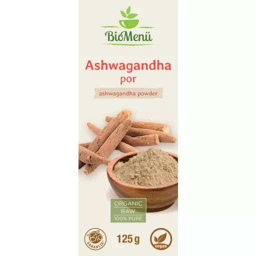 BioMenü Organic Ashwagandha Powder 125 g label