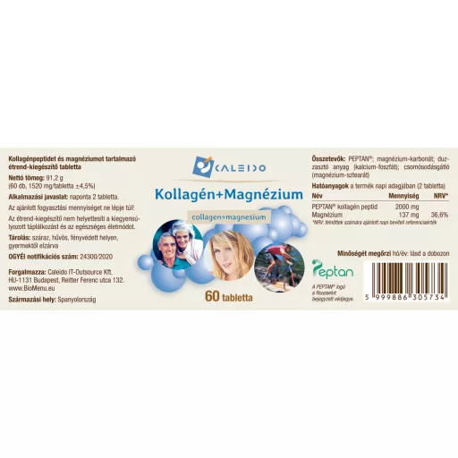 Caleido Collagen + Magnesium Tablets 60 pcs label
