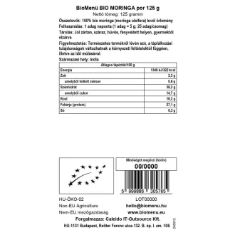 BioMenü Organic Moringa Powder 125 g product image