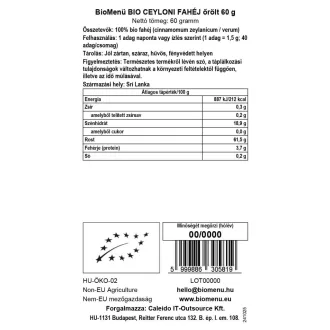 BioMenü Organic Ceylon Cinnamon Powder 60 g product image