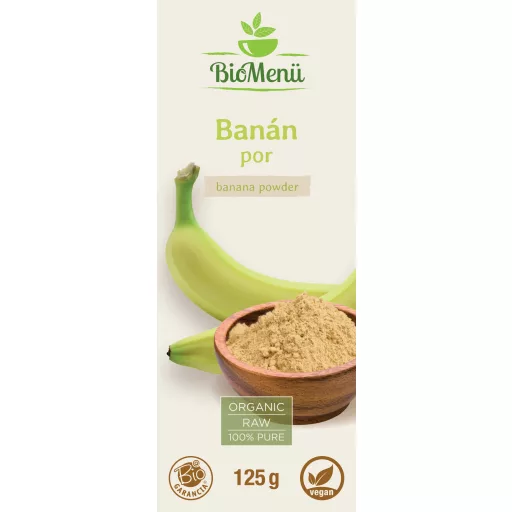 BioMenü Organic Banana Powder 125 g label