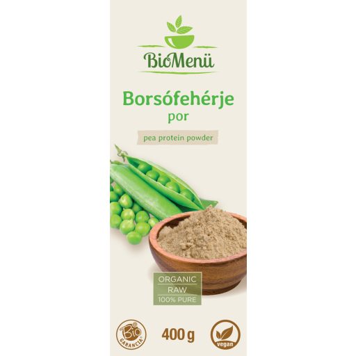 BioMenü Organic Pea Protein Powder 400 g label