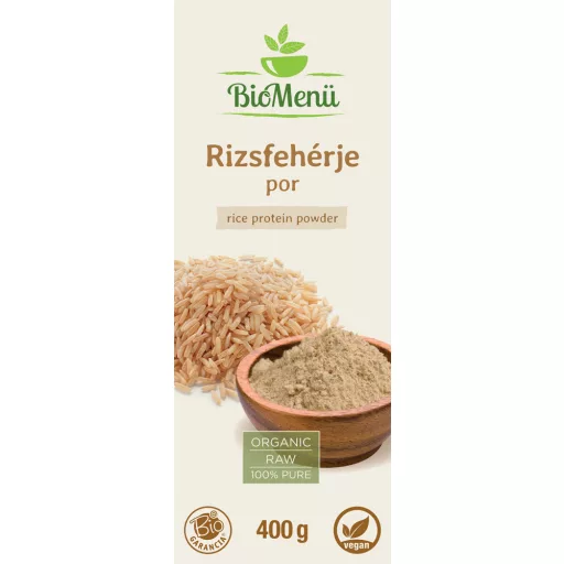 BioMenü Organic Rice Protein Powder 400 g label