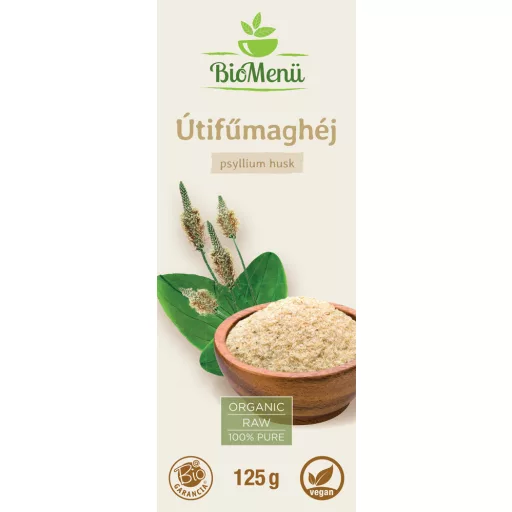 BioMenü Organic Psyllium Husk 125 g label