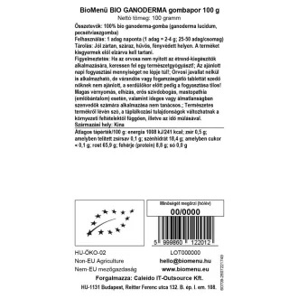 BioMenü Organic Reishi Mushroom Powder 100 g product image