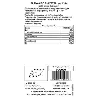 BioMenü Organic Shatavari Powder 125 g product image