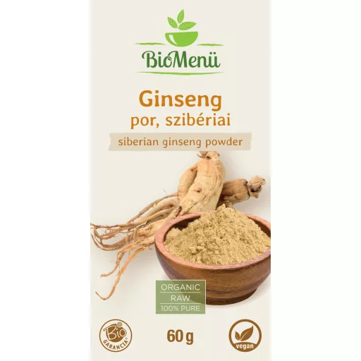 BioMenü Organic Siberian Ginseng powder 60 g label