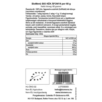 BioMenü Organic Blueberry Powder 60 g product image