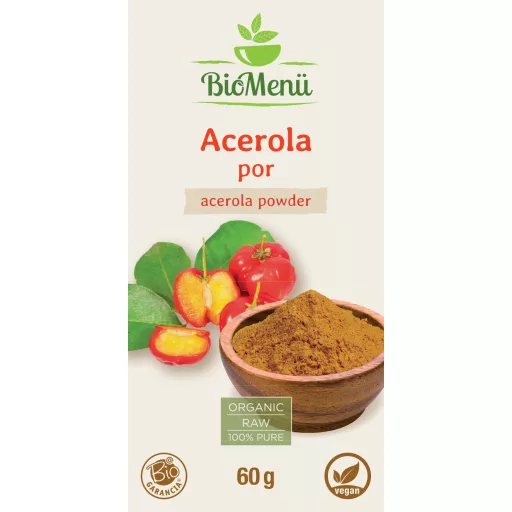 BioMenü Organic Acerola Powder 60 g label