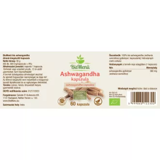 BioMenü Organic Ashwagandha Capsules 60 pcs product image