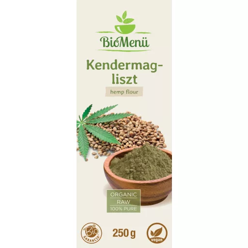 BioMenü Organic Hemp Flour 250 g label