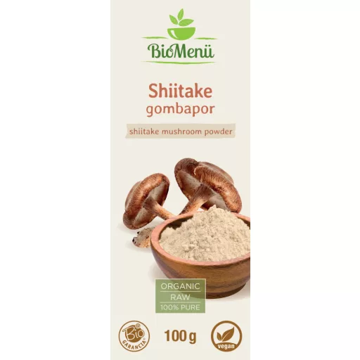 BioMenü Organic Shiitake Mushroom Powder 100 g label