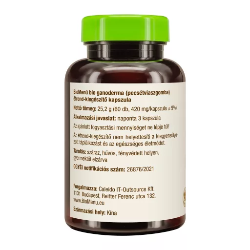 BioMenü Organic Ganoderma Mushroom Capsules 60 pcs