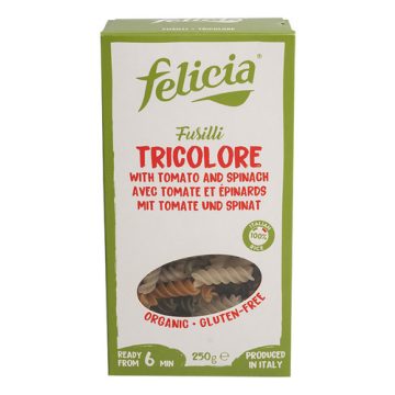   Felicia Organic rice fusilli tricolore gluten-free pasta 250 g
