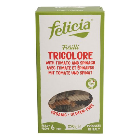 Felicia Organic rice fusilli tricolore gluten-free pasta 250 g