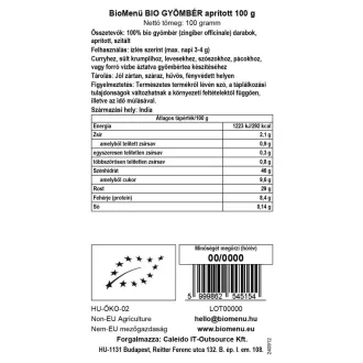 BioMenü Organic Ginger chopped 100 g product image