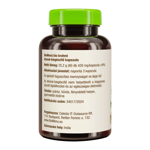 BioMenü Organic Brahmi Capsules 60 pcs