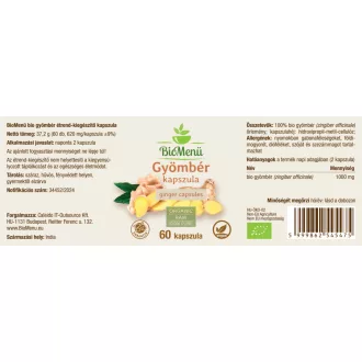 BioMenü Organic Ginger Capsules 60 pcs product image