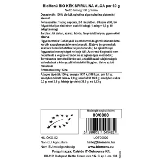 BioMenü Organic Blue Spirulina Alga powder 60 g product image