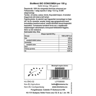 BioMenü Organic Lion's Mane Mushroom Powder 100 g product image