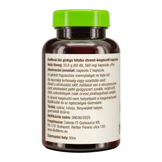 BioMenü Organic Ginkgo Biloba Capsules 60 pcs product image