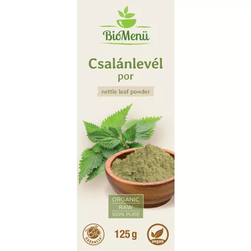 BioMenü Organic Nettle Leaf Powder 125 g label