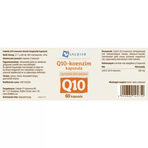 Caleido Coenzyme Q10 capsules 60 pcs label