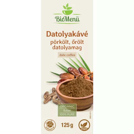BioMenü Date Coffee 125 g label
