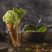 Matcha Tea Ice Cream with Avocado