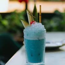 Tropical blue spirulina cocktail
