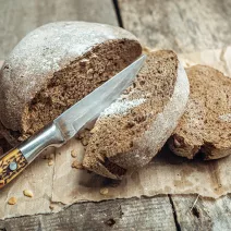 Gluten-free homemade bread with baobab and plantain husks