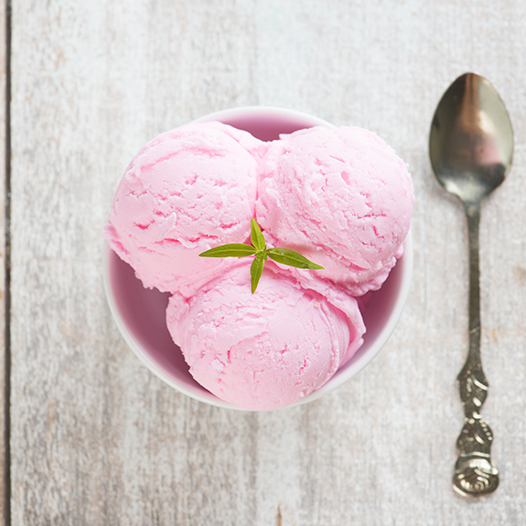 Homemade Rose Hip Frozen Yogurt