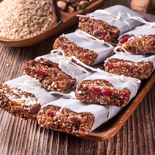 Energy bar with amaranth and goji berries