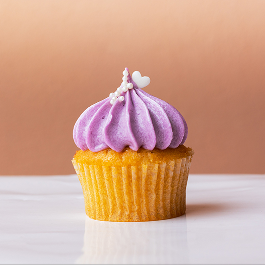 Christmas cupcake with acai berry cream