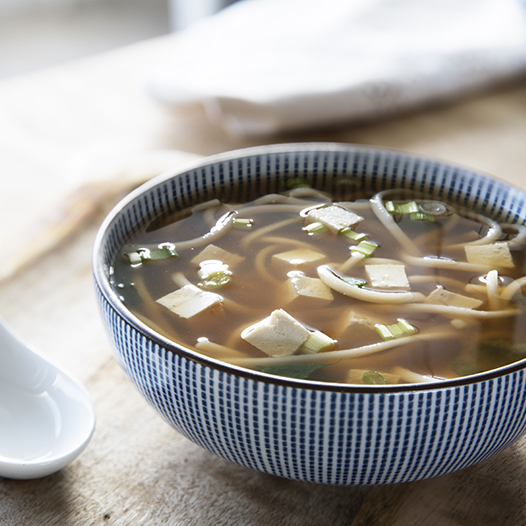 Miso soup with kelp algae