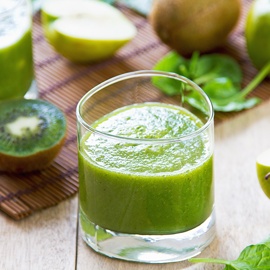 Green apple nettle smoothie with amla for a morning start